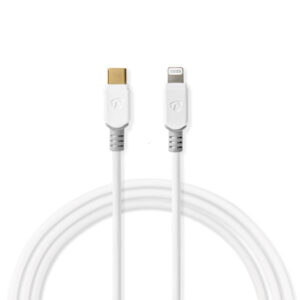 Apple Lightning-Kabel | Apple Lightning-Stecker, 8-polig – USB-C | 1,00 m | Weiß