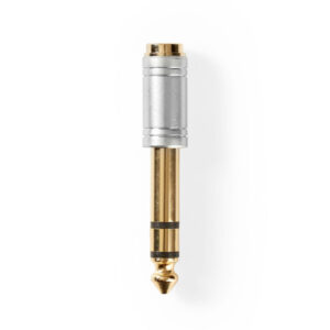 Audioadapter | 6,35-mm-Stecker – 3,5-mm-Buchse | Metall | Silber