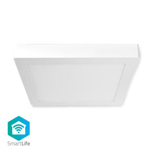 WLAN-Smart-Deckenleuchte | Quadratisch | 30 x 30 cm | Warmweiß bis Kaltweiß | Vollfarbig (RGB) | 1200 lm | 18 W | Schlankes Design | Aluminium