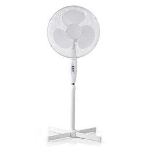 Standventilator | Einstellbare Höhe | Durchmesser von 40 cm | 3 Drehzahlen | Weiß