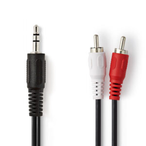 Stereo-Audiokabel | 3,5-mm-Stecker | 2x Cinch-Stecker | 2,0 m | Schwarz