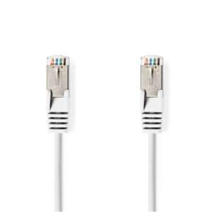 Netzwerkkabel CAT6a SF/UTP | RJ45-Stecker | RJ45-Stecker | 0,5 m | Weiß