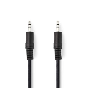 Stereo-Audiokabel | 3.5 mm Stecker | 3.5 mm Stecker | Vernickelt | 0.50 m | Rund | Schwarz | Blister