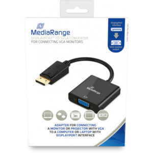 MediaRange DisplayPort? auf SVGA Konverter, VGA Buchse/DP Stecker, 15cm, schwarz