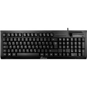 MediaRange kabelgebundene Tastatur mit Chip-Karten Terminal, QWERTZ, schwarz
