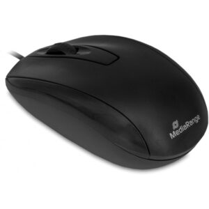 MediaRange kabelgebundene 3-Tasten Maus, mit optischem Sensor, schwarz