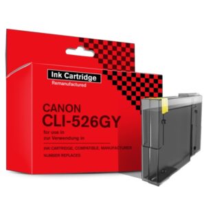 Tintenpatrone, Kompatibel, Ersetzt Canon CLI-526GY, Mit Chip, 10 ml, Grau, 1 Stück