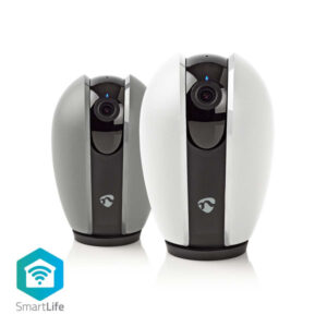 SmartLife Innenkamera | Wi-Fi | Full HD 1080p | Pan tilt | Cloud Storage (optional) / microSD (not enthalten) | Nachtsicht | Android™ / IOS | Dunkelgrau / Weiss