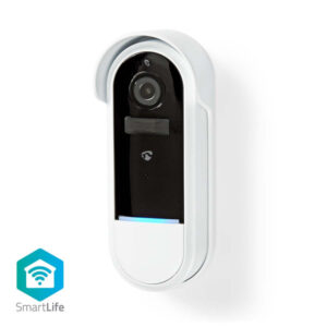 SmartLife Video-Türsprechanlage | Wi-Fi | Batteriebetrieben / Trafo | Android™ / IOS | Full HD 1080p | Cloud Storage (optional) / microSD (not enthalten) | IP54 | mit Bewegungssensor | Nachtsicht | Weiss