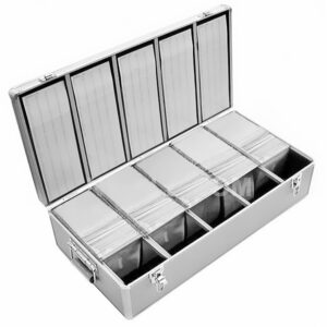 Nierle DJ Koffer Passend für 1000 CD/DVD/Blu-ray, ABS, Silber