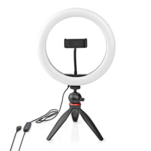 Ringlicht | 10 inch | 120 LED´s | 2700 - 6700 K | Stativ | Schwarz