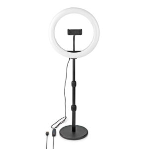 Ringlicht | 10 inch | 120 LED´s | 2700 - 6700 K | Tisch | Schwarz