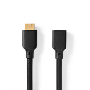 Ultra High Speed ??HDMI ™ -Kabel | HDMI™ Stecker | HDMI™ Buchse | 8K@60Hz | 48 Gbps | 1.00 m | Rund | 7.9 mm | Schwarz | Box