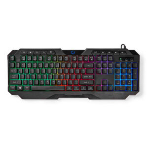Wired Gaming Keyboard | USB Type-A | Folientasten | LED | QWERTY | US-Layout | Netzkabellänge: 1.30 m | Multimedia