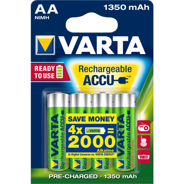 Varta Ready2Use HR06 1350 mAh - Wiederaufladbarer Akku - Nickel-Metallhydrid (NiMH) - 4 Stück(e) - 1350 mAh - Grün - AA