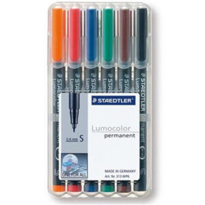 STAEDTLER 313 WP6 - Schwarz - Blau - Braun - Grün - Orange - Rot - Schwarz - Polypropylen (PP) - 0,4 mm - 6 Stück(e)