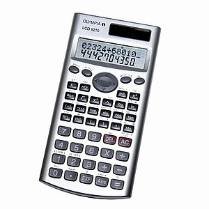 Olympia LCD 9210 - Tasche - Wissenschaftlicher Taschenrechner - 12 Ziffern - 2 Zeilen - Batterie/Solar - Silber