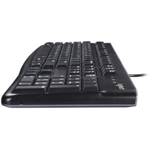 Logitech K120 Corded Keyboard - Kabelgebunden - USB - AZERTY - Schwarz - Maus enthalten