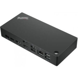 Lenovo 40AY0090EU - Verkabelt - USB 3.2 Gen 1 (3.1 Gen 1) Type-C - 10,100,1000 Mbit/s - Schwarz - 4K Ultra HD - 3840 x 2160 Pixel