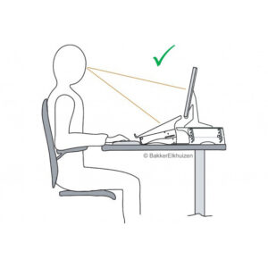 Bakker Q-riser 130 Monitor Stand - Transparent