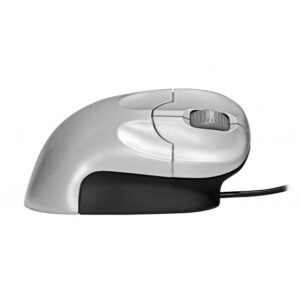 Bakker Grip Mouse - rechts - Optisch - USB Type-A+PS/2 - Schwarz - Silber