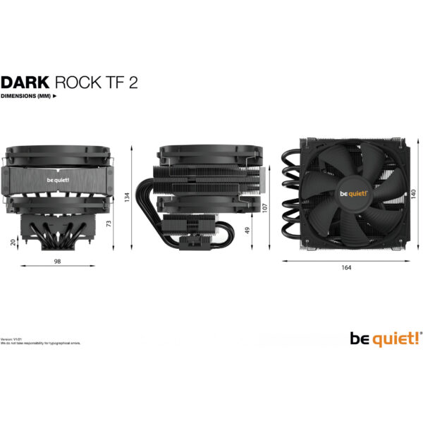 Be Quiet! Kühler Dark Rock TF 2 - CPU-Kühler - AMD Sockel AM3 (Ph. II/Ath. II) – Bild 2