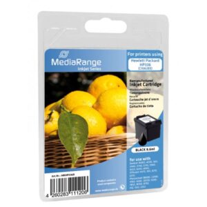 MediaRange Tintenpatrone, Wiederbefüllt, Ersetzt HP 336 (C9362EE), 8.6 ml, Schwarz