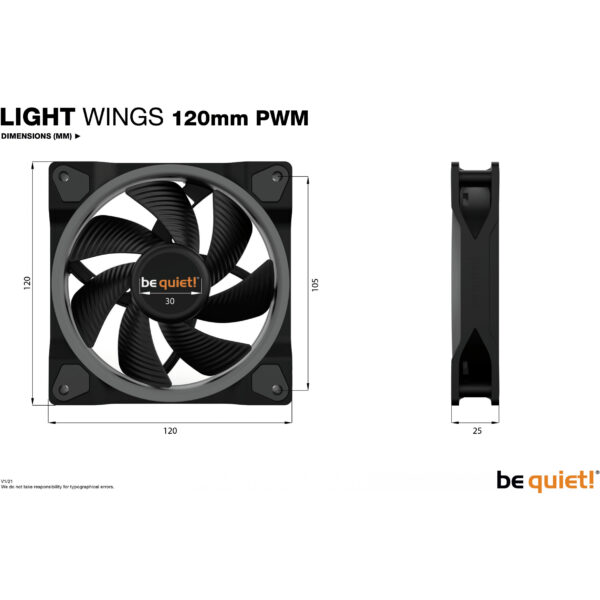 Be Quiet! ! Light Wings PWM 120x120x25| BL072