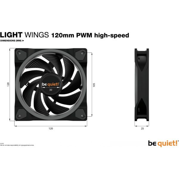 Be Quiet! ! Light Wings PWM HS 120x120x25| BL073 – Bild 5