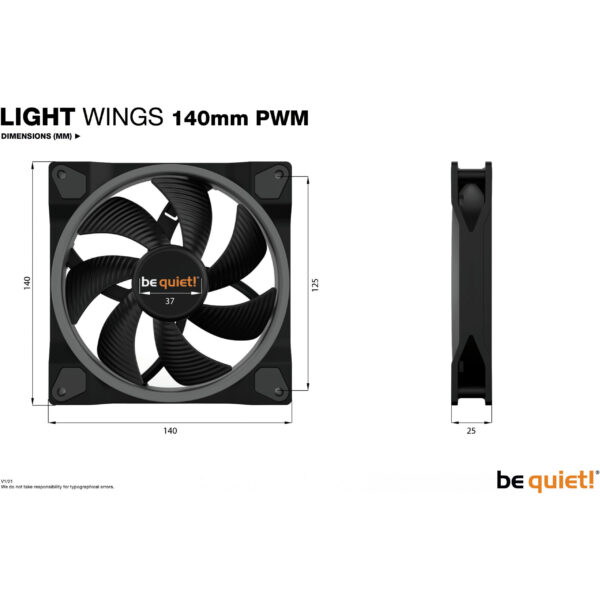 Be Quiet! ! Light Wings PWM 3e 140x140x25| BL078 – Bild 6