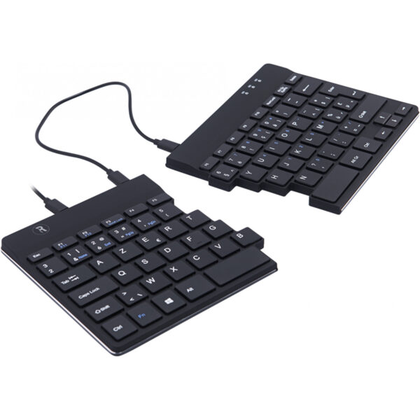R-Go Split Break Ergonomische Tastatur - AZERTY (BE) - schwarz - kabelgebunden - Mini - Verkabelt - USB - AZERTY - Schwarz – Bild 2