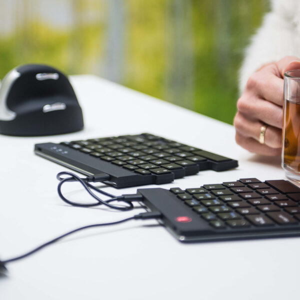 R-Go Split Break Ergonomische Tastatur - AZERTY (BE) - schwarz - kabelgebunden - Mini - Verkabelt - USB - AZERTY - Schwarz – Bild 3