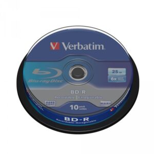 Blu-ray Disc Verbatim BD-R 25 GB, 6x Speed, in Cakebox 10 Stück