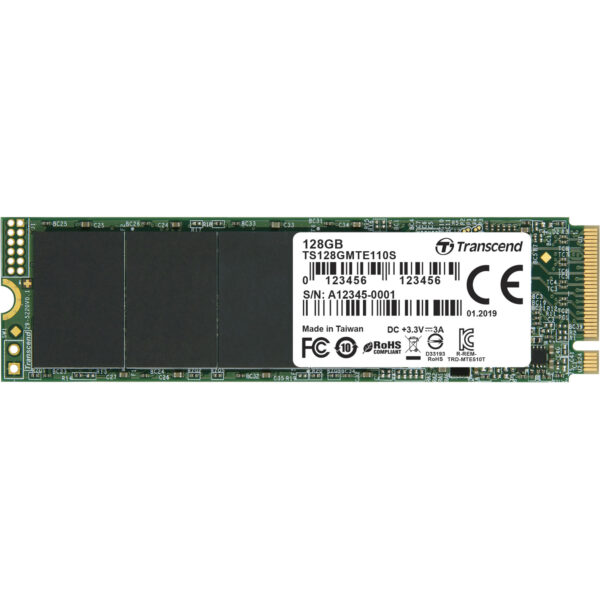 Transcend D SSD 128GB m.2 2280 PCIe read/write 1500/550 IOPS 95T/130T - Solid State Disk - NVMe – Bild 3