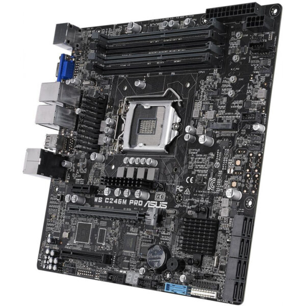 ASUS WS C246M PRO - Intel - LGA 1151 (Socket H4) - Intel® Celeron® - Intel® Core™ i3 - Intel® Core™ i5 - Intel® Core™ i7 - Intel® Pentium® - Intel® Xeon® - DDR4-SDRAM - 64 GB - DIMM – Bild 3