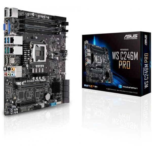 ASUS WS C246M PRO - Intel - LGA 1151 (Socket H4) - Intel® Celeron® - Intel® Core™ i3 - Intel® Core™ i5 - Intel® Core™ i7 - Intel® Pentium® - Intel® Xeon® - DDR4-SDRAM - 64 GB - DIMM – Bild 4