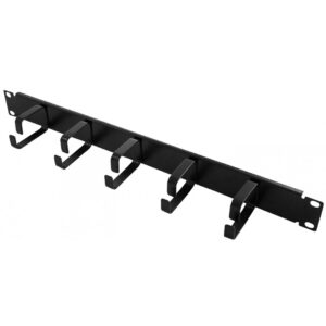 LogiLink 19" Cable Management Bar 1U - Schwarz - 1U - 48,3 cm (19 Zoll) - 600 g