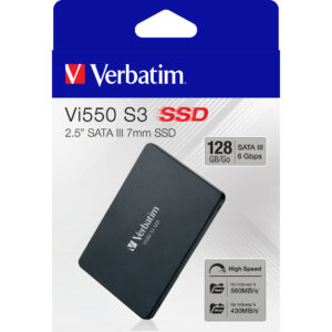 VERBATIM Vi550 S3 SSD - interne SSD 256GB - Solid State Drive - 2,5 Zoll SATA III Schnittstelle - internes SSD-Laufwerk mit 3D-NAND-Technologie - Hochleistungs-SSD 256GB - 560MB/s - schwarz