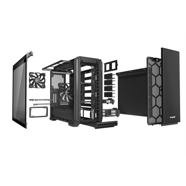 Be Quiet! Silent Base 601 Window - Midi Tower - PC - Schwarz - ATX - EATX - micro ATX - Mini-ITX - Acrylnitril-Butadien-Styrol (ABS) - SECC - Gehärtetes Glas - HDD – Bild 8