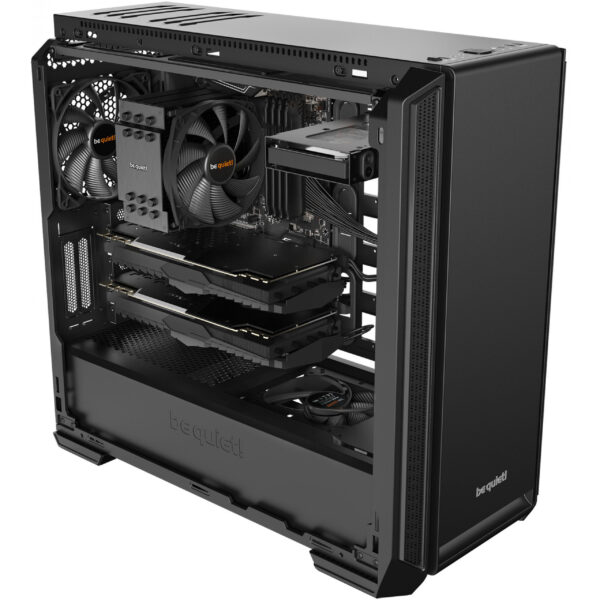 Be Quiet! Silent Base 601 - Midi Tower - PC - Schwarz - ATX - EATX - micro ATX - Mini-ITX - Acrylnitril-Butadien-Styrol (ABS) - SECC - HDD – Bild 2