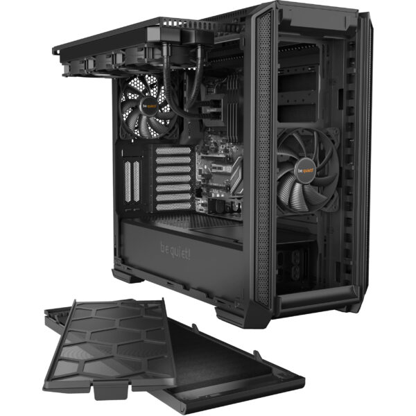 Be Quiet! Silent Base 601 - Midi Tower - PC - Schwarz - ATX - EATX - micro ATX - Mini-ITX - Acrylnitril-Butadien-Styrol (ABS) - SECC - HDD – Bild 6