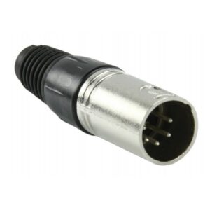 XLR 3p Kabelstecker, vernickeltes Gehäuse, silber beschichtete Kontakte