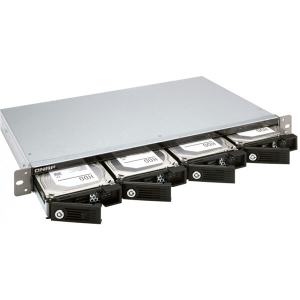 QNAP TR-004U - HDD / SSD-Gehäuse - 2.5/3.5 Zoll - Serial ATA II - Serial ATA III - 6 Gbit/s - Hot-Swap - Schwarz - Grau – Bild 2