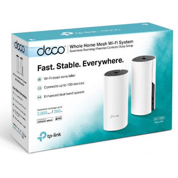 TP-LINK Deco M4 1-pack AC1200 Whole Home Mesh Wi-Fi System - Router - WLAN – Bild 2
