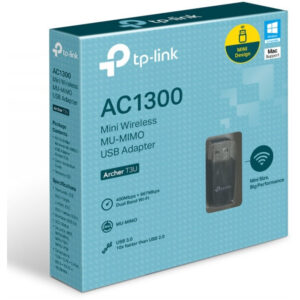 TP-LINK Archer T3U - Verkabelt - USB - WLAN - Wi-Fi 5 (802.11ac) - 1267 Mbit/s - Schwarz