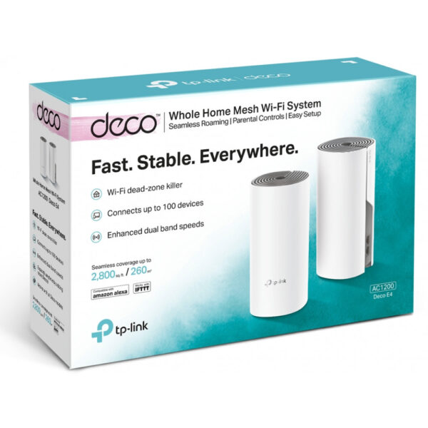 TP-LINK Deco E4 (2-pack) - Weiß - Grau - Intern - LAN - WLAN - 0 - 40 °C - -40 - 70 °C - 10 - 90% – Bild 4