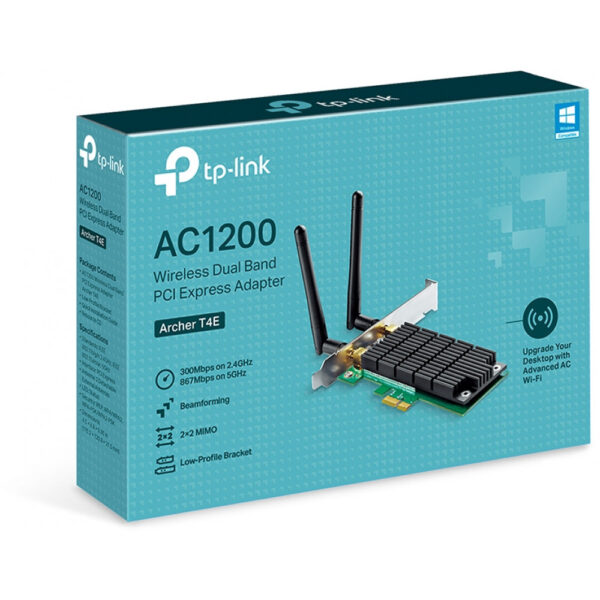 TP-LINK AC1200 - Eingebaut - Kabellos - PCI Express - WLAN - 867 Mbit/s - Schwarz - Grün – Bild 2