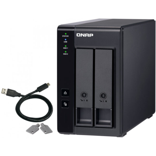 QNAP TR-002 - HDD / SSD-Gehäuse - 2.5/3.5 Zoll - Serial ATA II - Serial ATA III - 6 Gbit/s - Hot-Swap - Schwarz – Bild 3