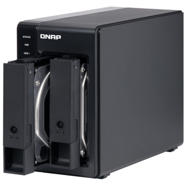 QNAP TR-002 - HDD / SSD-Gehäuse - 2.5/3.5 Zoll - Serial ATA II - Serial ATA III - 6 Gbit/s - Hot-Swap - Schwarz – Bild 4