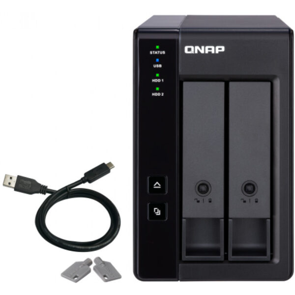 QNAP TR-002 - HDD / SSD-Gehäuse - 2.5/3.5 Zoll - Serial ATA II - Serial ATA III - 6 Gbit/s - Hot-Swap - Schwarz – Bild 7